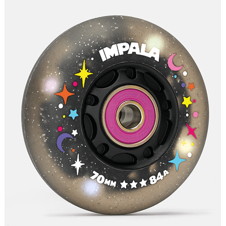 Impala Inline Wheels Light Up Black Twinkle 70 mm Ruedas Patines