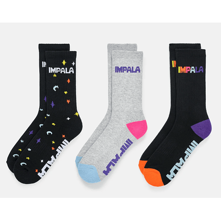 Impala Skate Sock 3pk - Twinkle Calcetines