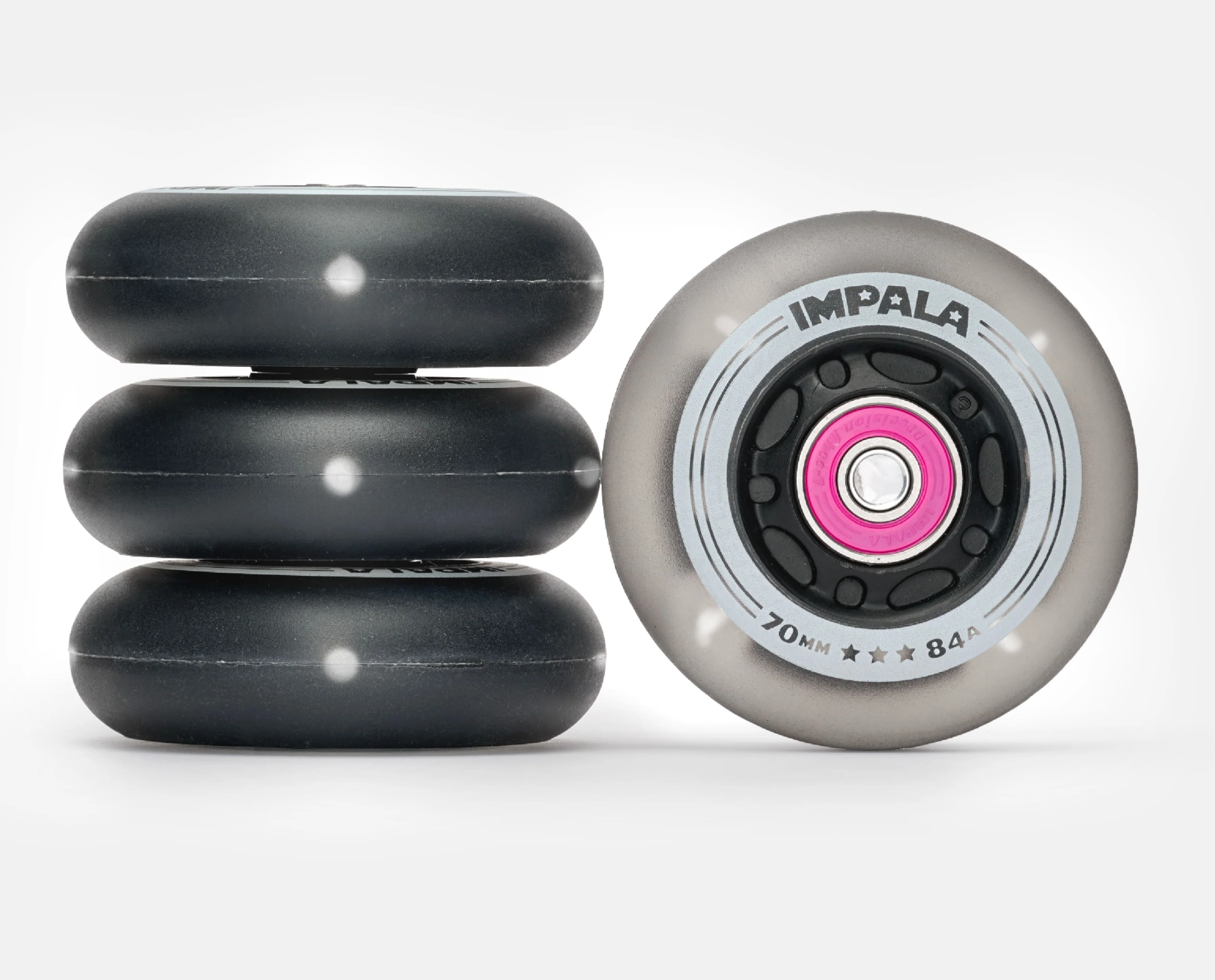 Impala Inline Light Up Black White 70 mm Ruedas Patines