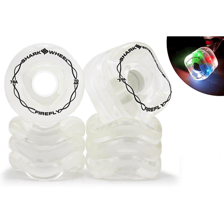 Shark Wheel FireFly 70mm Clear Multi Color Ruedas Longboard