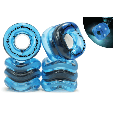 Shark Wheel FireFly 70mm Blue Colors Ruedas Longboard