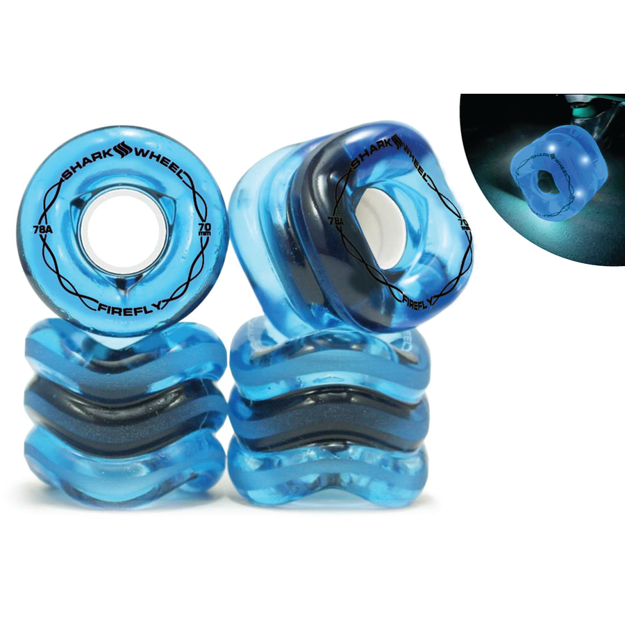 Shark Wheel FireFly 70mm Blue Colors Ruedas Longboard