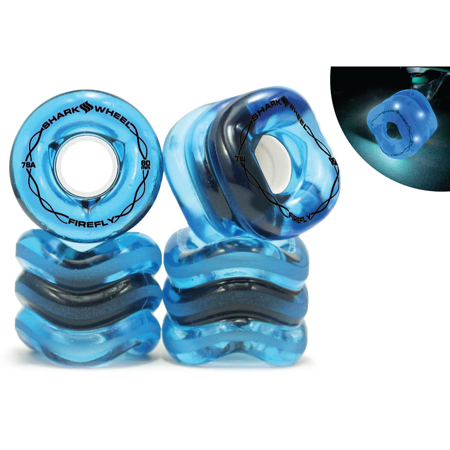 Shark Wheel FireFly 60mm Blue Colors Ruedas Longboard