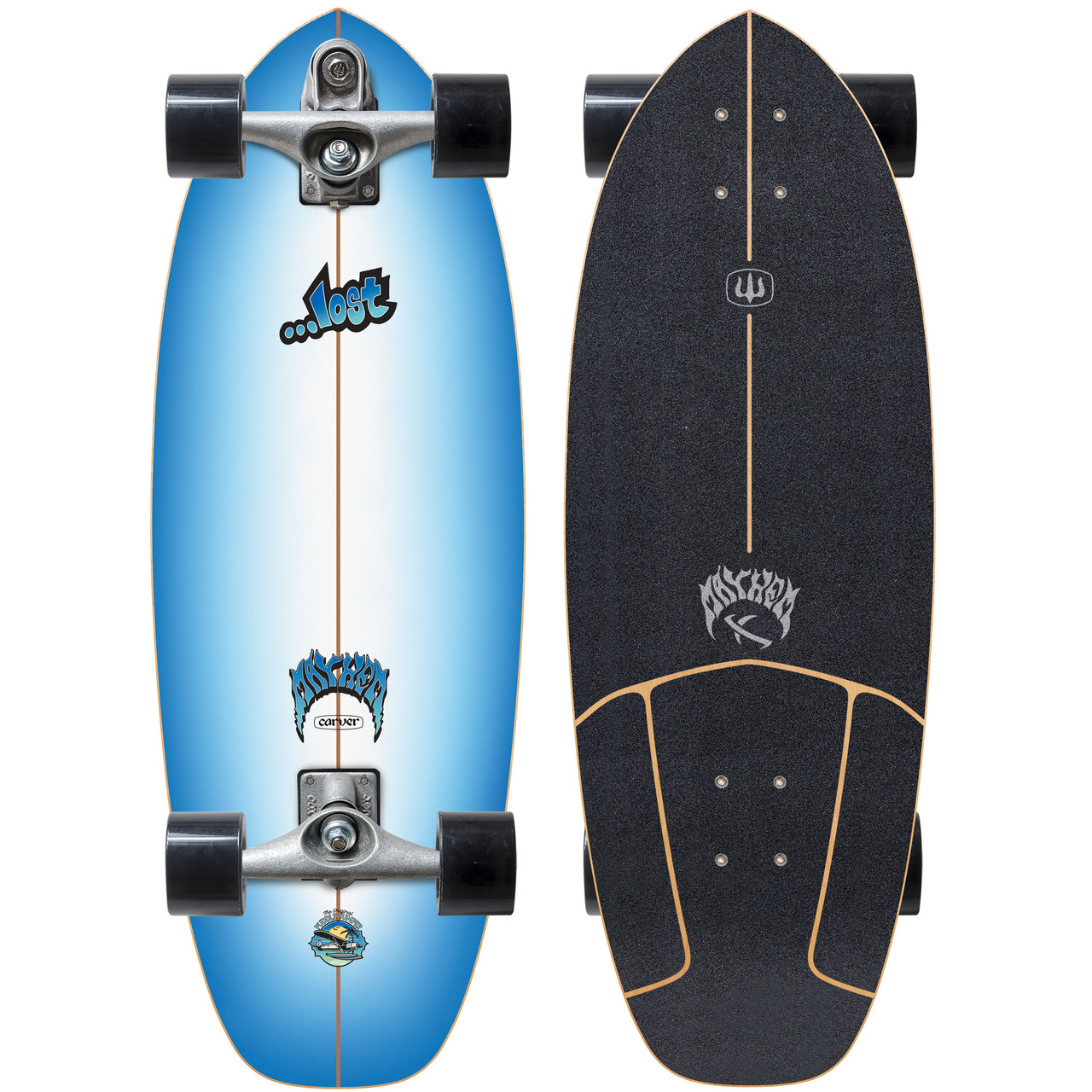 Carver Lost C7 RAW 30.5 Puddle Jumper Surfskate Completo