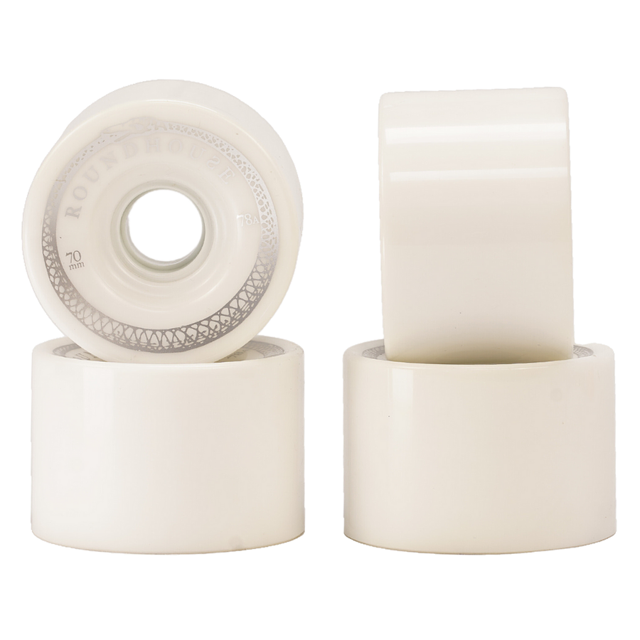 Roundhouse 70 x 48mm Mag  -Shell White Wheel Set Ruedas