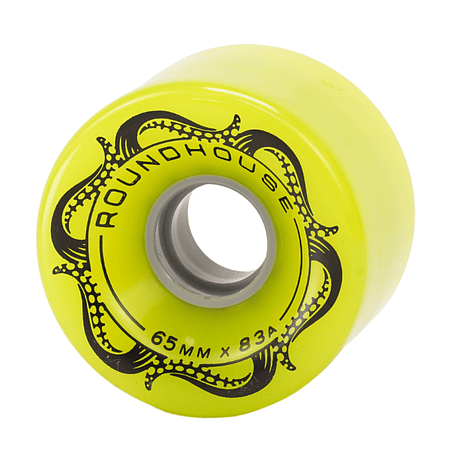 Roundhouse 65mm Slick -Green Glo Wheel Set Ruedas