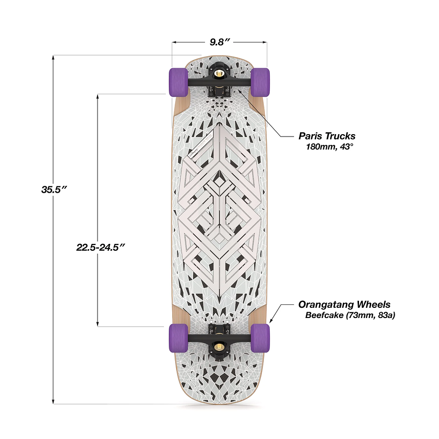 Loaded SnubNose Tesseract II Longboard Armado