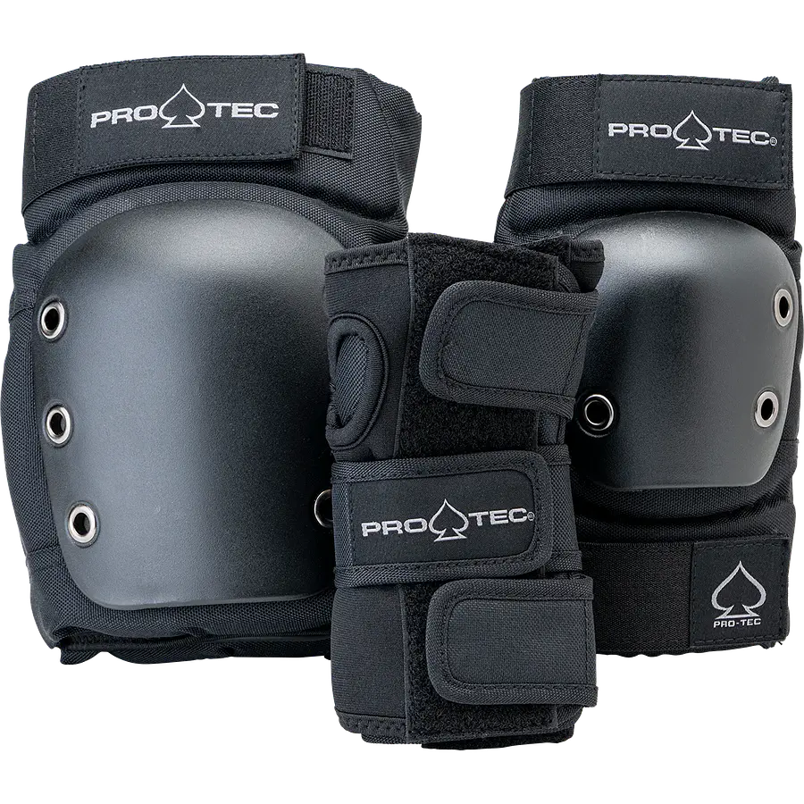 Protec Street Gear 3 pack Open Black Protecciones