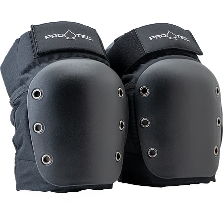 Protec Street Knee Pad Open Black Black Rodilleras
