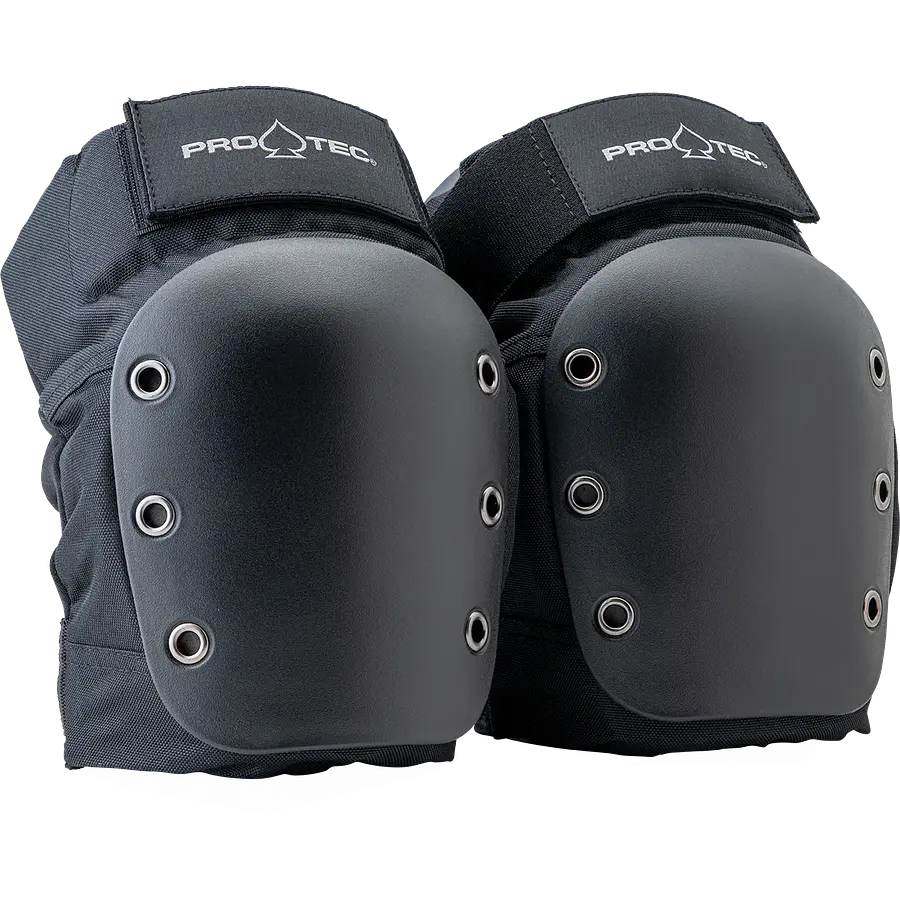 Protec Street Knee Pad Open Black Black Rodilleras