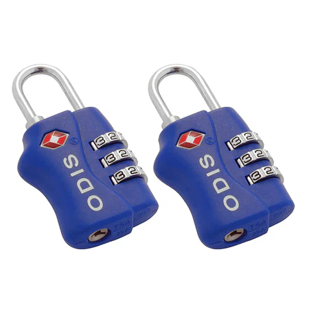 2 Candados Odis Tsa Maleta Viaje Con Clave - Azul