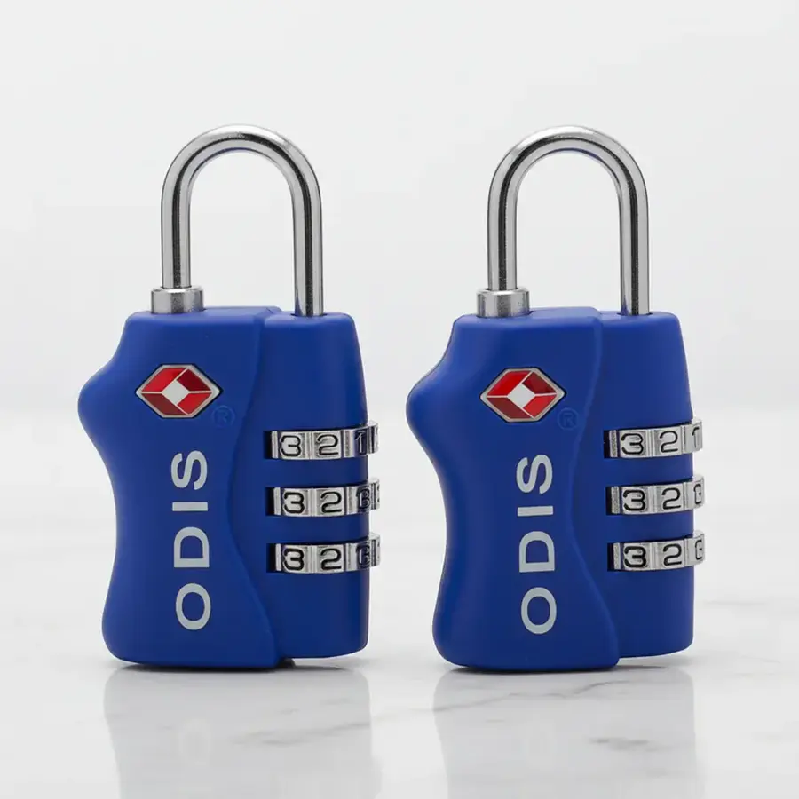 2 Candados Odis Tsa Maleta Viaje Con Clave - Azul