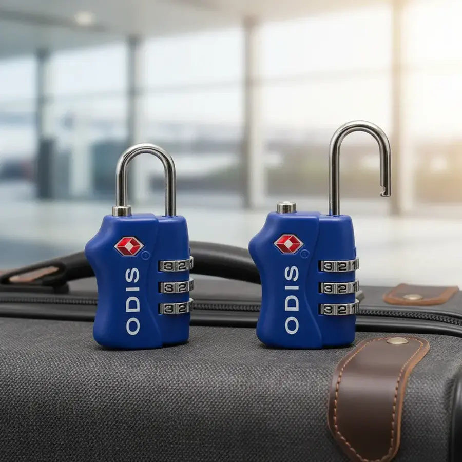2 Candados Odis Tsa Maleta Viaje Con Clave - Azul