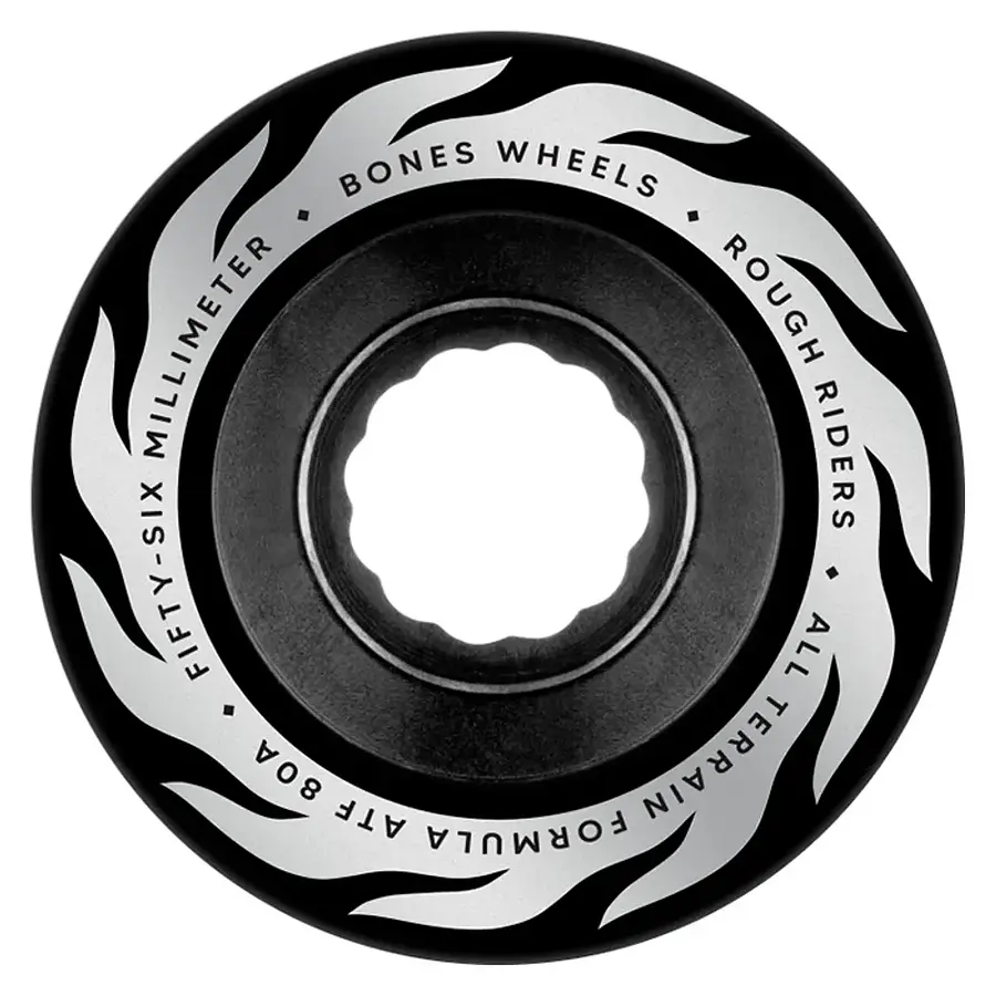 Bones ATF Eternal Flame Rough Riders Black 56mm 80A Ruedas Skate
