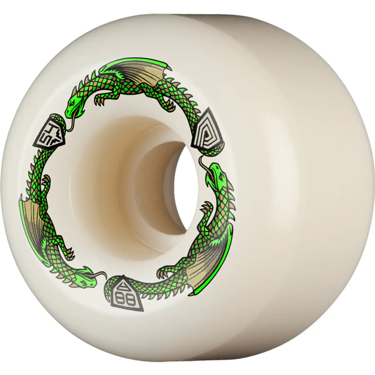 スケートボード Powell Peralta DRAGON FORMULA 88A 60mm Powell Peralta Dragons 88A - Bomber Symmetrical Shape - Extra Wide