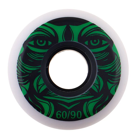 Kaltik White Green Face 60 mm/90a Ruedas Patines