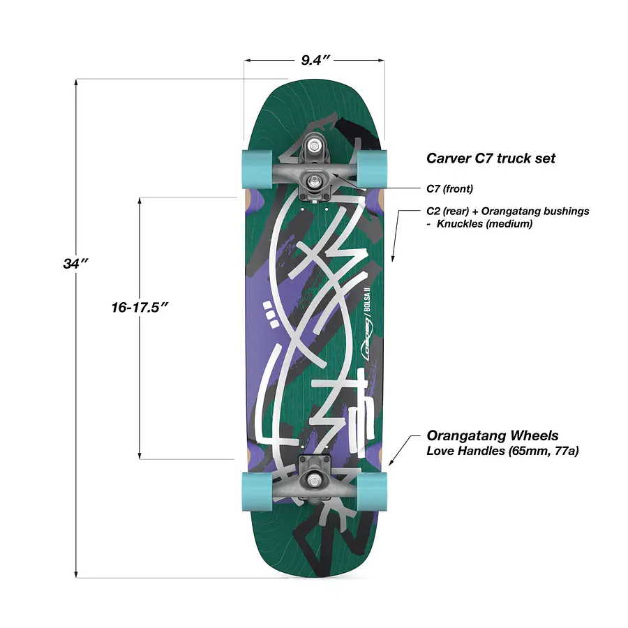 Loaded Bolsa II Jazz SurfSkate Edition