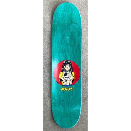 Hook Ups Official Barrel of a Gun Hand Screened 8.0 X 31.75 Tabla Skate