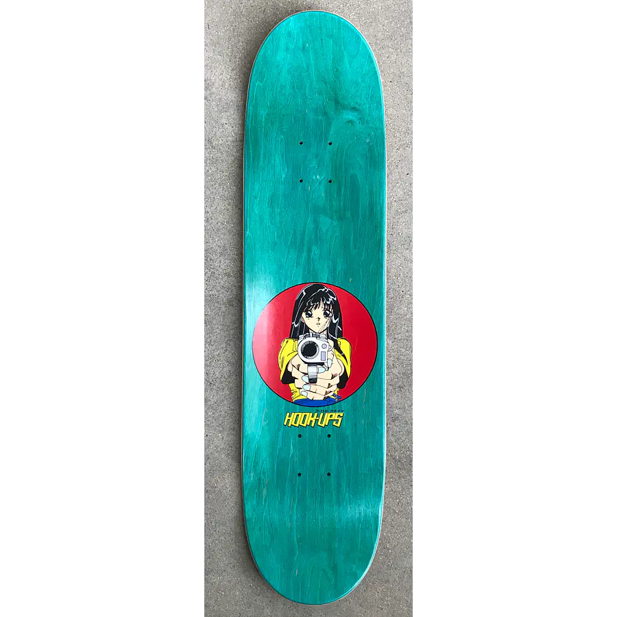 Hook Ups Official Barrel of a Gun Hand Screened 8.0 X 31.75 Tabla Skate