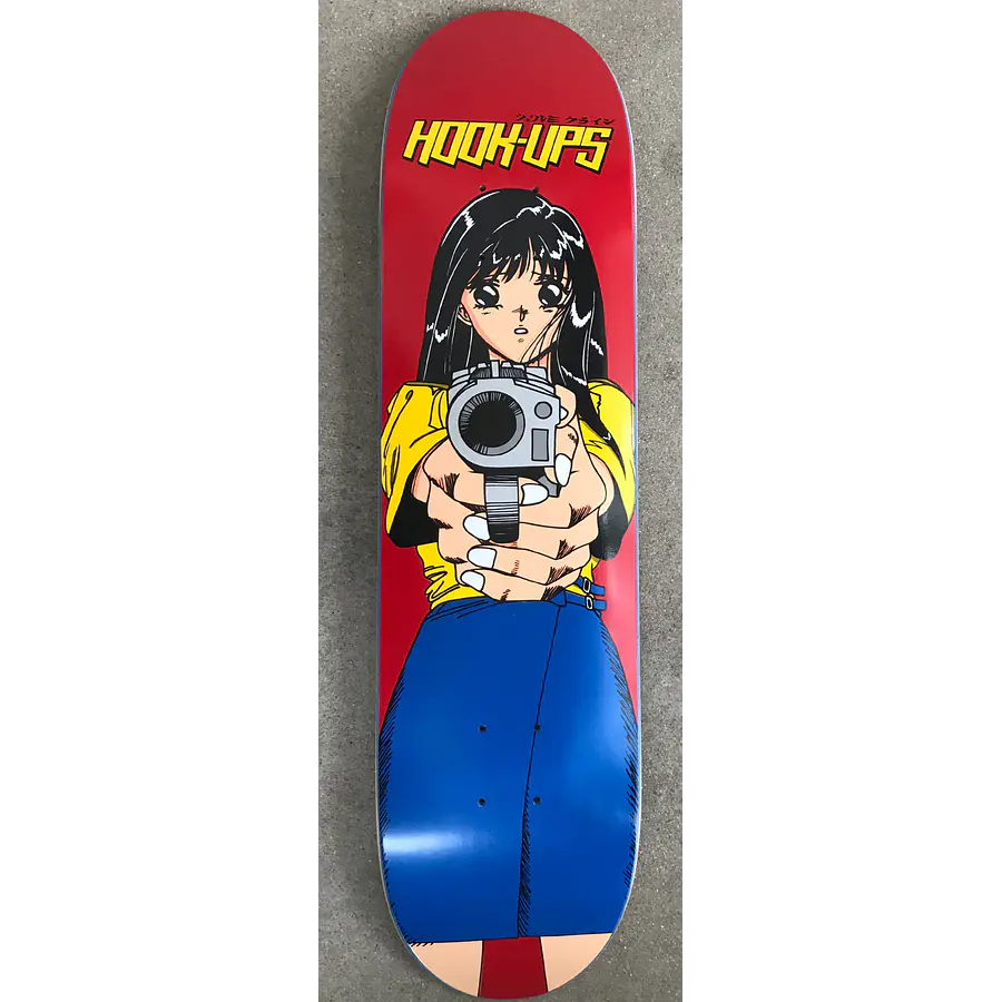 Hook Ups Official Barrel of a Gun Hand Screened 8.0 X 31.75 Tabla Skate