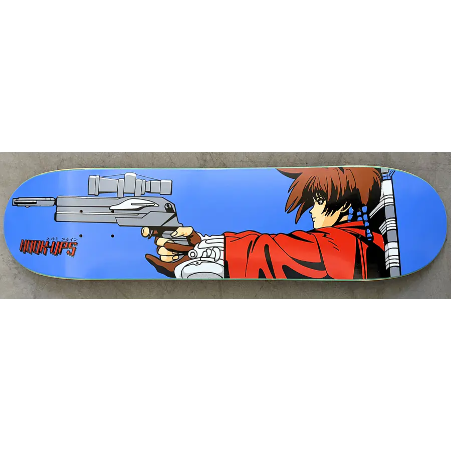 Hook Ups Official Signed Iria Hunter Blue 7.5 X 31 Hand Screened Tabla Skate