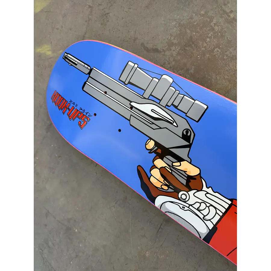 Hook Ups Official Signed Iria Hunter Blue 7.5 X 31 Hand Screened Tabla Skate
