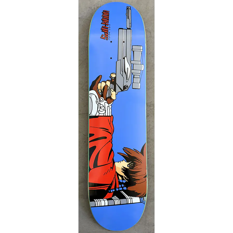 Hook Ups Official Signed Iria Hunter Blue 7.5 X 31 Hand Screened Tabla Skate