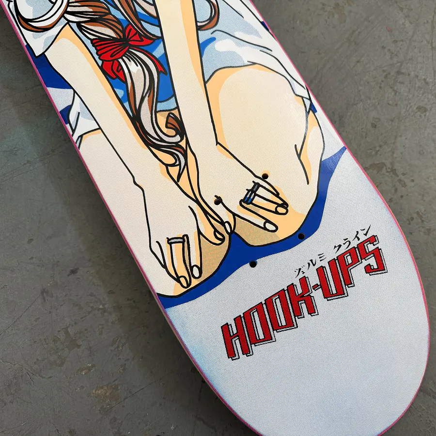 Hook Ups Official Signed Belldandy 7.3 Hand Screened Tabla Skate