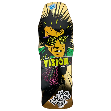 Vision Original Psycho Stick Deck Limited Colorway - Gold Foil 10" Tabla Skate