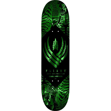 Powell Peralta Flight Deck Skeleton Green Foil 8.5" Tabla Skate
