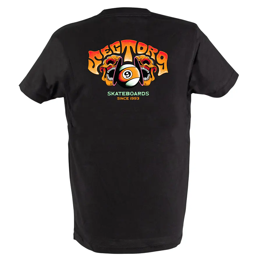 Sector 9 Split Tee - Black Poleras