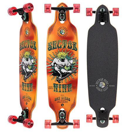 Sector9 9er Mini Fractal Orange 34" Tabla Armada
