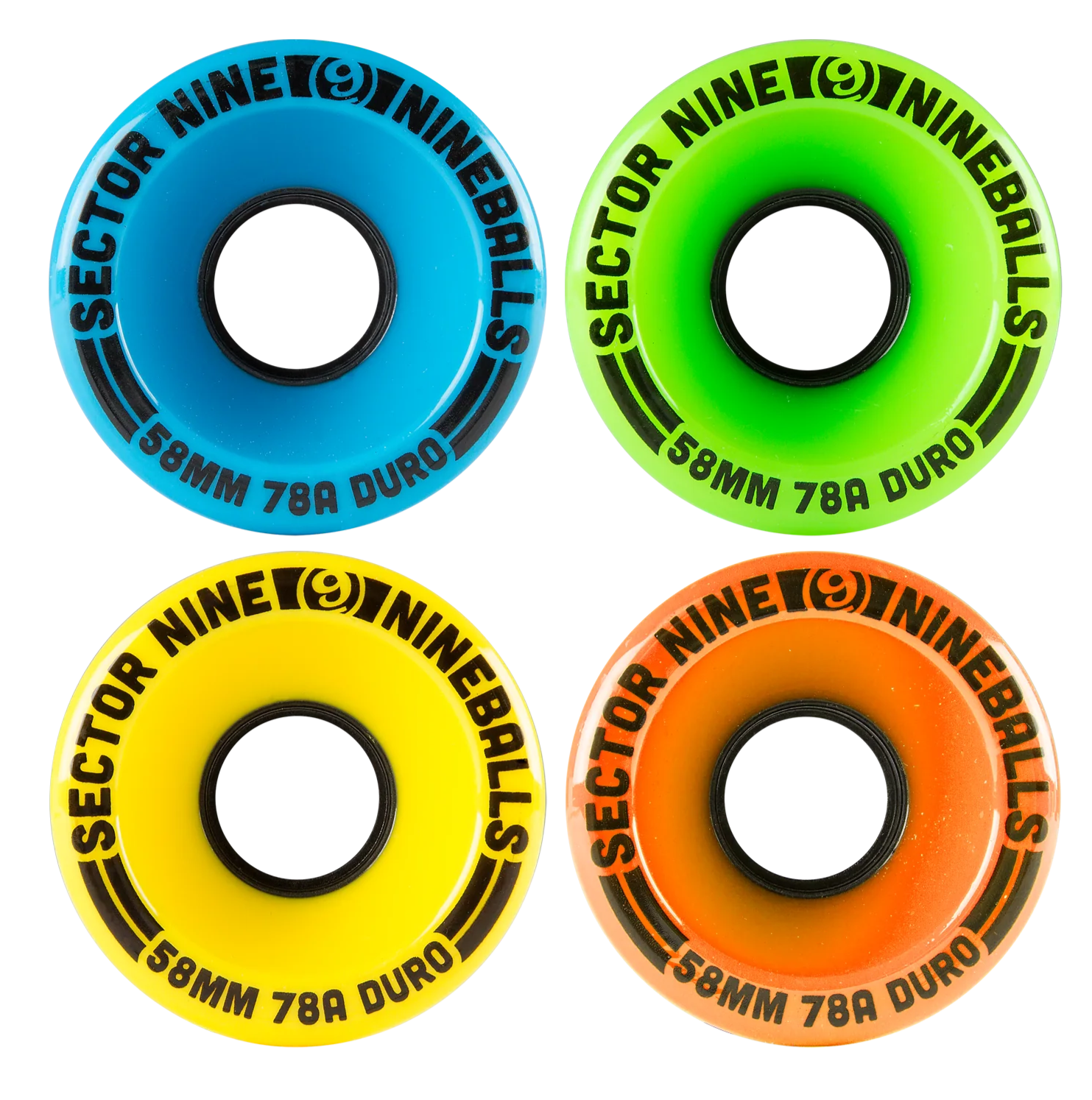 Sector9 58mm 78a Unpackaged Nineballs Mixed Ruedas