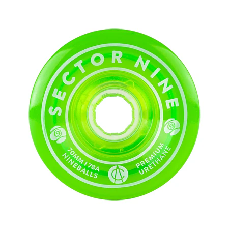 Sector9 Nineballs 70mm 78A Green Ruedas Longboards