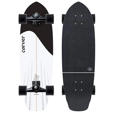 Carver CX Coal Satin 32.5'' Black Tip Surfskate Complete