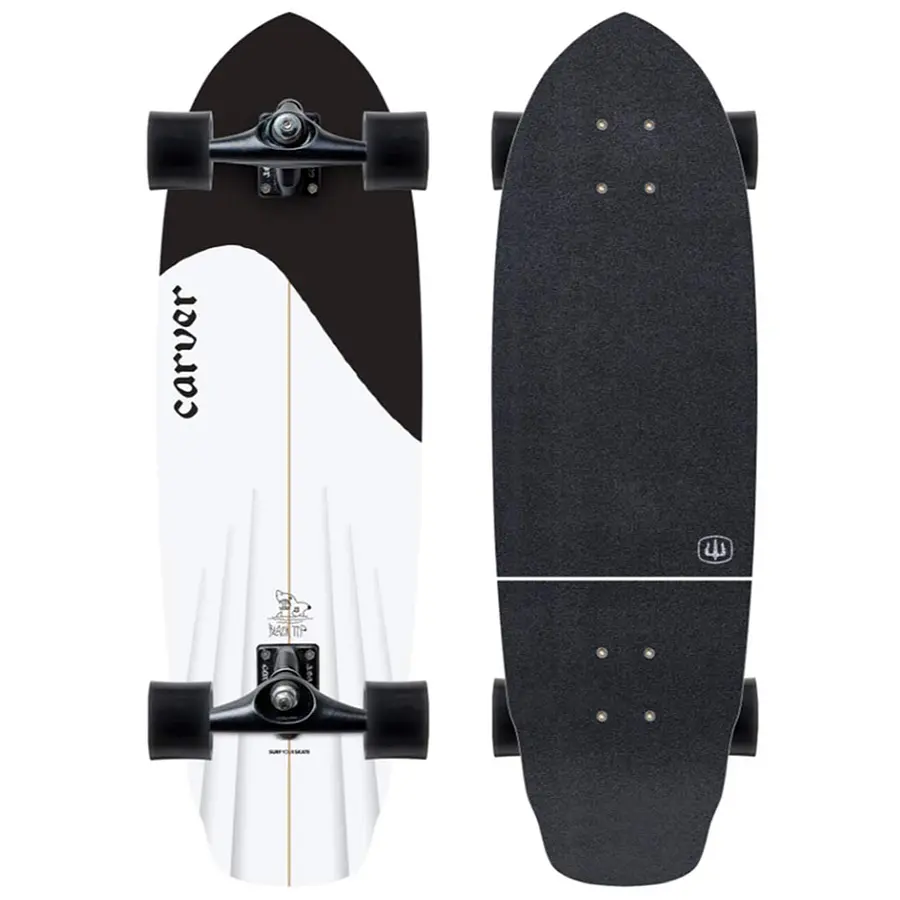 Carver CX Coal Satin 32.5'' Black Tip Surfskate Complete