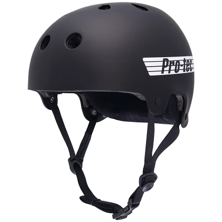 ProTec Full Old School LP Helmet - Matte Black (CERTIFIED) CASCO