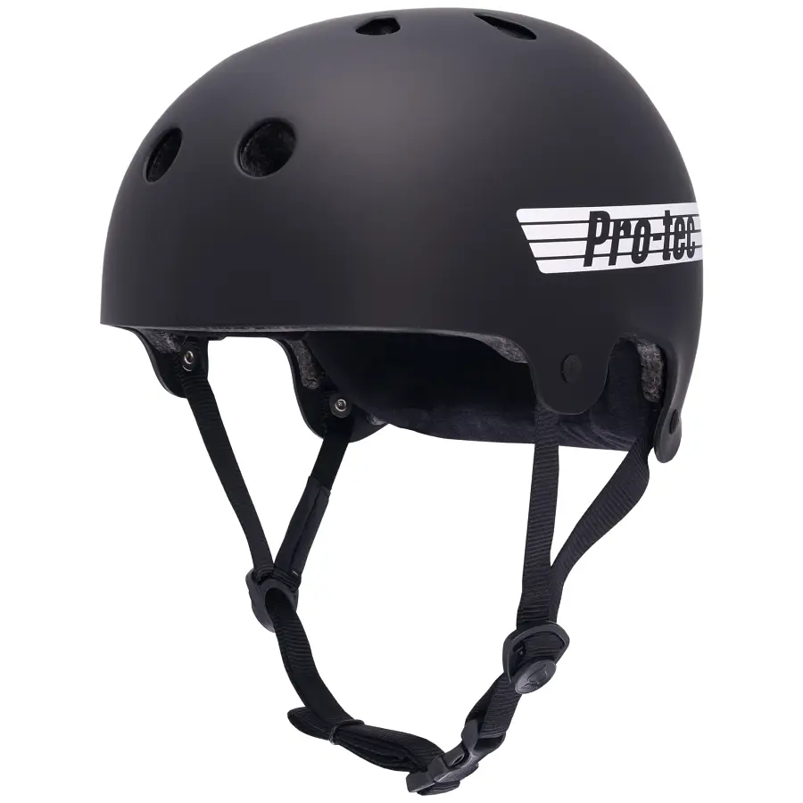 ProTec Full Old School LP Helmet - Matte Black (CERTIFIED) CASCO