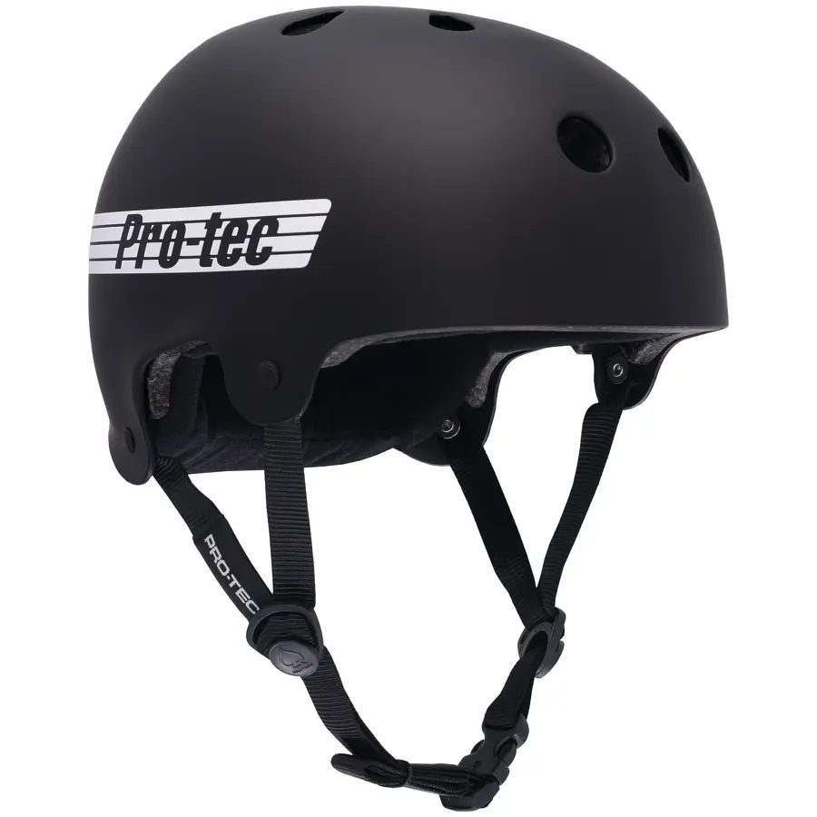 ProTec Full Old School LP Helmet - Matte Black (CERTIFIED) CASCO