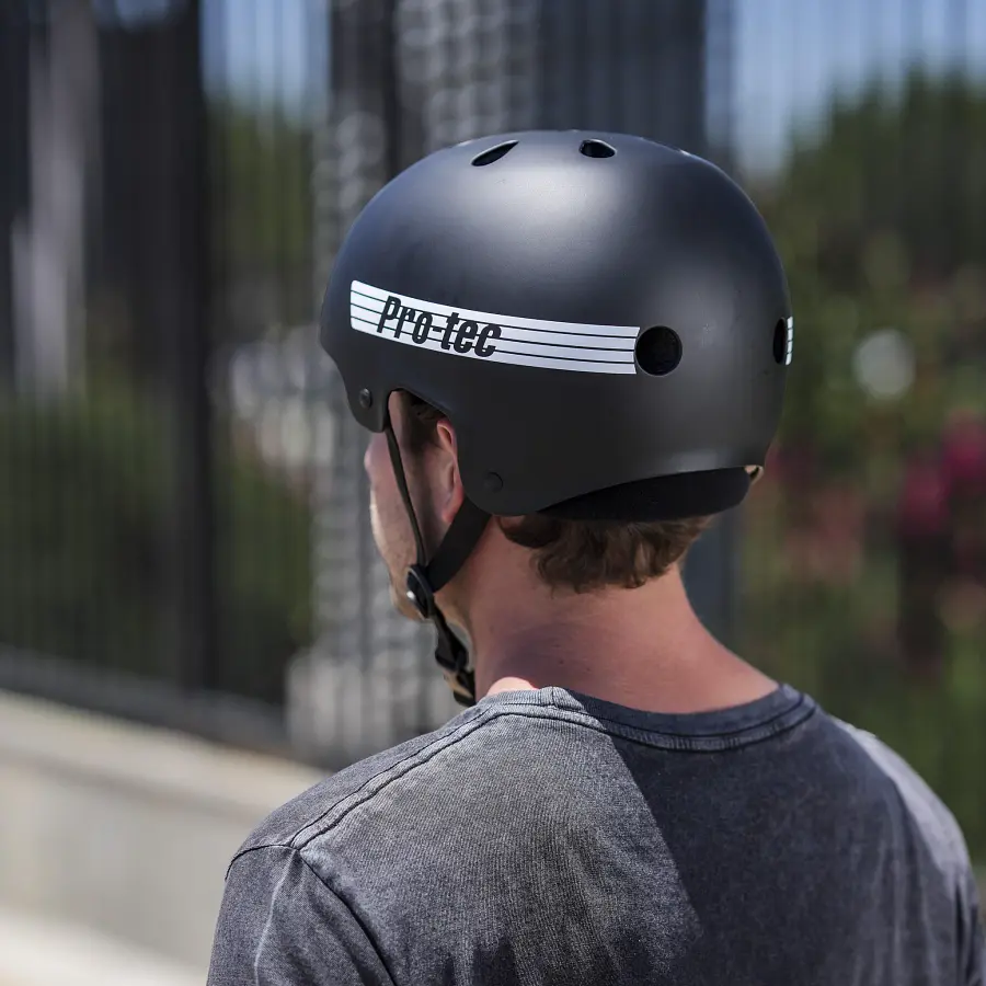 ProTec Full Old School LP Helmet - Matte Black (CERTIFIED) CASCO