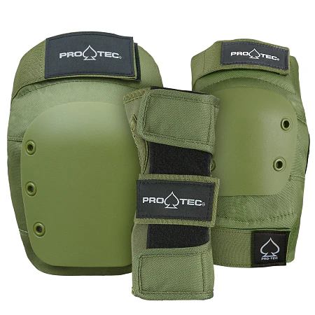 Protec Street Gear 3 pack Open Back Green Army Protecciones
