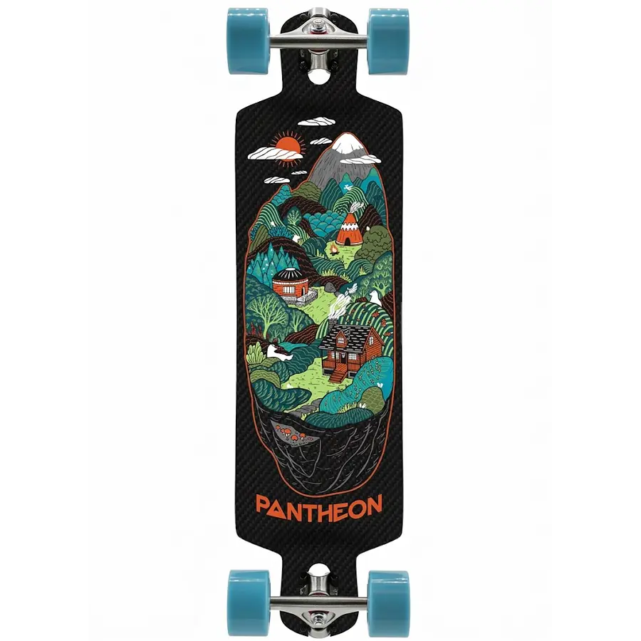 Pantheon Trip Carbon Indian Hills Graphic Longboard Armado