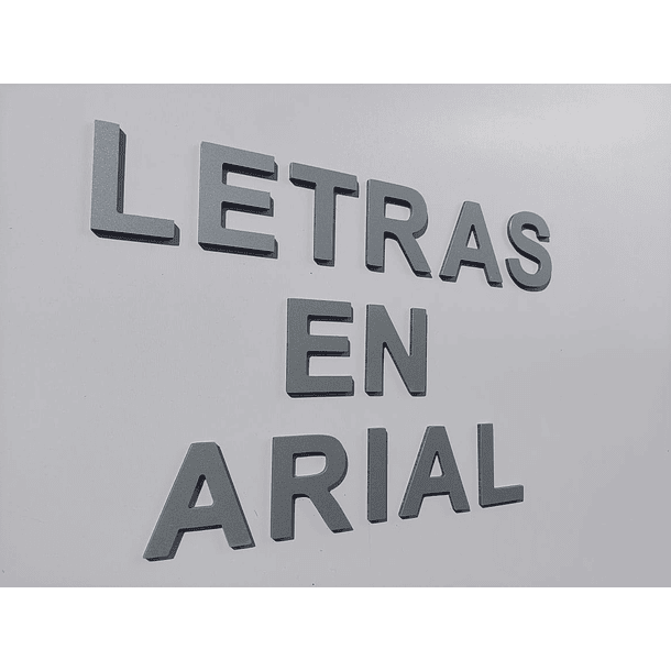 Letras 25cm Aluminio compuesto gris 2