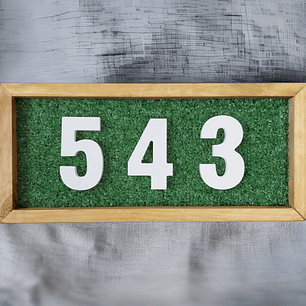 Numeros De Casa 17x38cm (Max. 5 numeros)