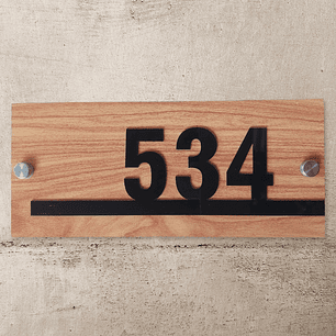 Placa Domicilio, hasta 5 números de casa, 13x30cm, Modelo A2