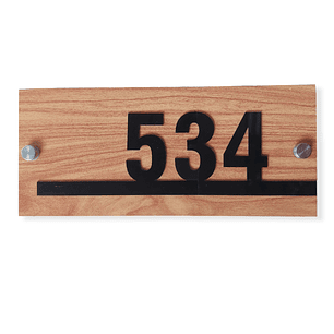 Placa Números de Casa 13x30cm Hasta 5 números. Modelo A2