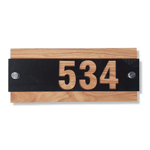 Números de Casa exterior imitación madera 13x30cm Hasta 5 números. Modelo B2