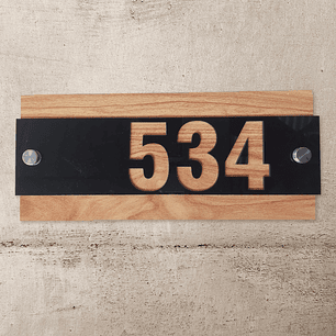 Placa Domicilio, hasta 5 números de casa, 13x30cm, Modelo B2