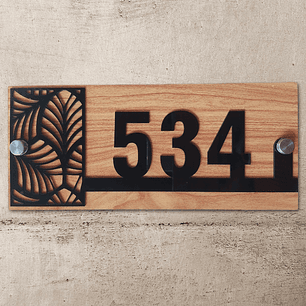 Placa Domicilio, hasta 4 números de casa, 13x30cm, Modelo C2