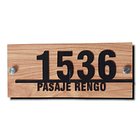 Placa Domicilio, hasta 5 números de casa y dirección 13x30cm, Modelo G2 2